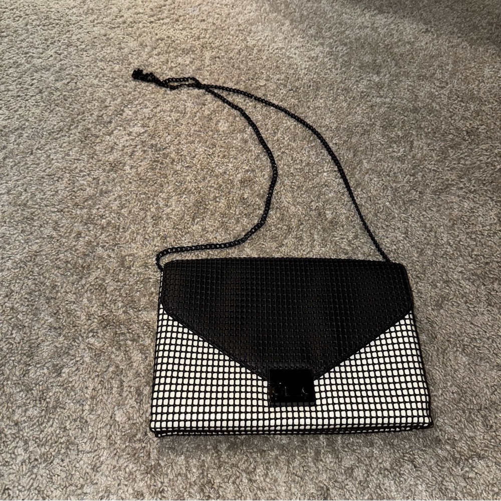 Loeffler Randall Black and White clutch